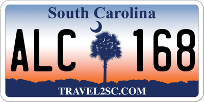 SC license plate ALC168