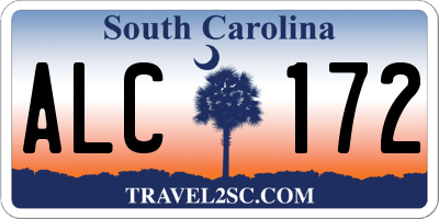 SC license plate ALC172