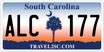 SC license plate ALC177