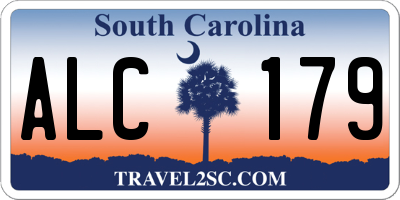 SC license plate ALC179