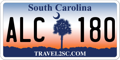 SC license plate ALC180
