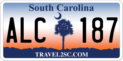 SC license plate ALC187