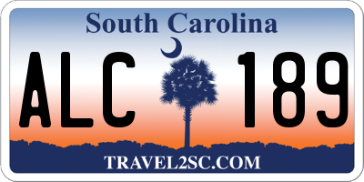 SC license plate ALC189