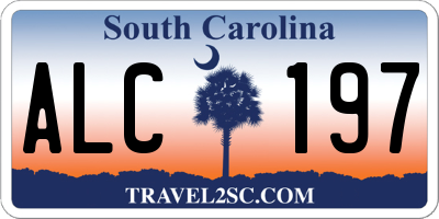 SC license plate ALC197