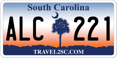 SC license plate ALC221