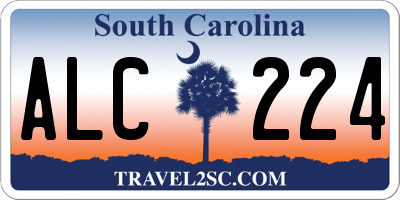 SC license plate ALC224