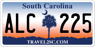 SC license plate ALC225