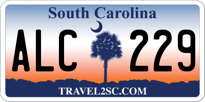 SC license plate ALC229