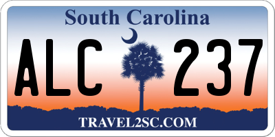SC license plate ALC237