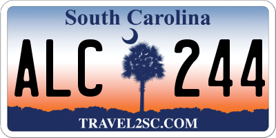 SC license plate ALC244