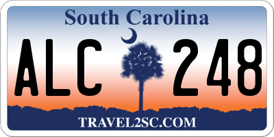 SC license plate ALC248