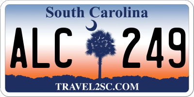 SC license plate ALC249