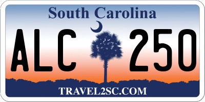 SC license plate ALC250