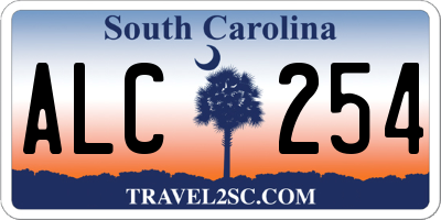 SC license plate ALC254