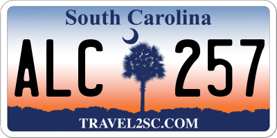 SC license plate ALC257