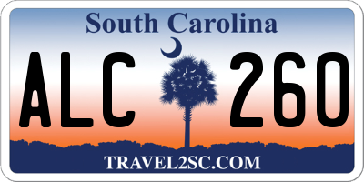 SC license plate ALC260