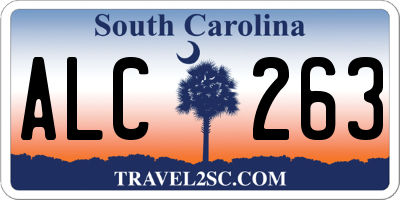 SC license plate ALC263
