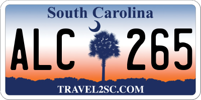 SC license plate ALC265