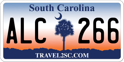 SC license plate ALC266