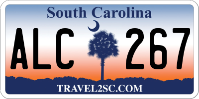SC license plate ALC267