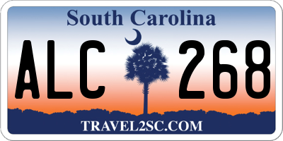 SC license plate ALC268