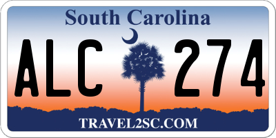 SC license plate ALC274