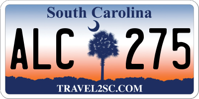 SC license plate ALC275