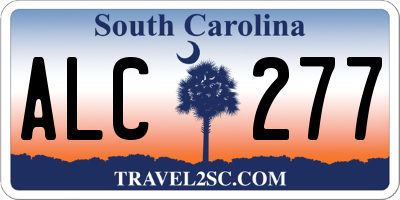 SC license plate ALC277