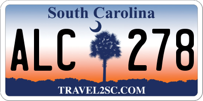 SC license plate ALC278