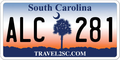 SC license plate ALC281