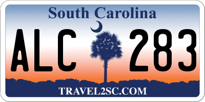 SC license plate ALC283