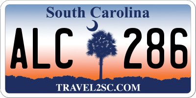 SC license plate ALC286
