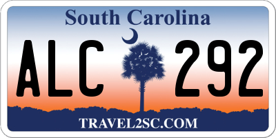 SC license plate ALC292