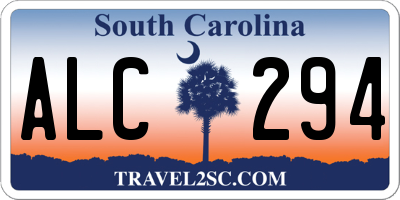 SC license plate ALC294