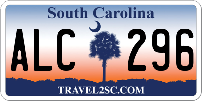 SC license plate ALC296