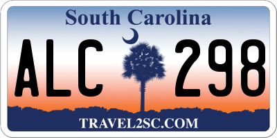 SC license plate ALC298