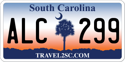 SC license plate ALC299