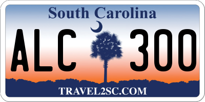 SC license plate ALC300