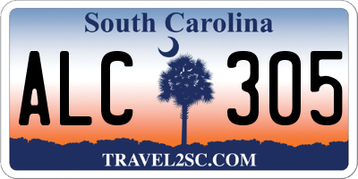 SC license plate ALC305