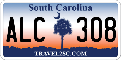 SC license plate ALC308