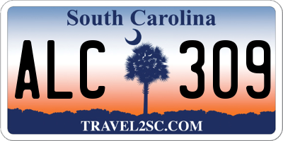 SC license plate ALC309
