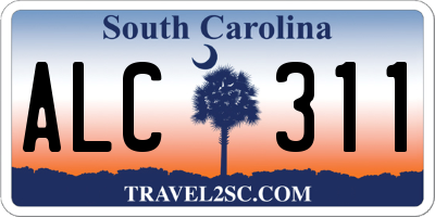SC license plate ALC311
