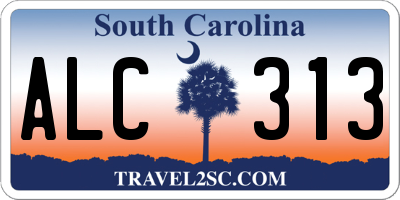 SC license plate ALC313