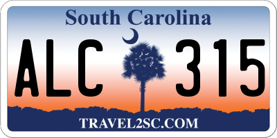 SC license plate ALC315