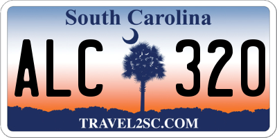 SC license plate ALC320