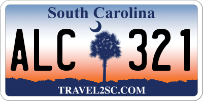 SC license plate ALC321