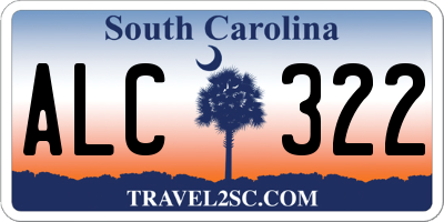 SC license plate ALC322
