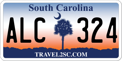 SC license plate ALC324