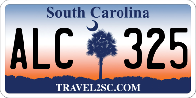 SC license plate ALC325