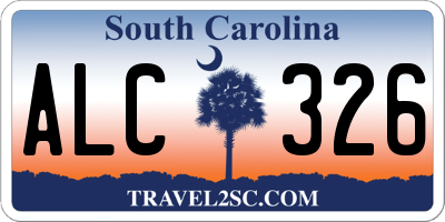SC license plate ALC326